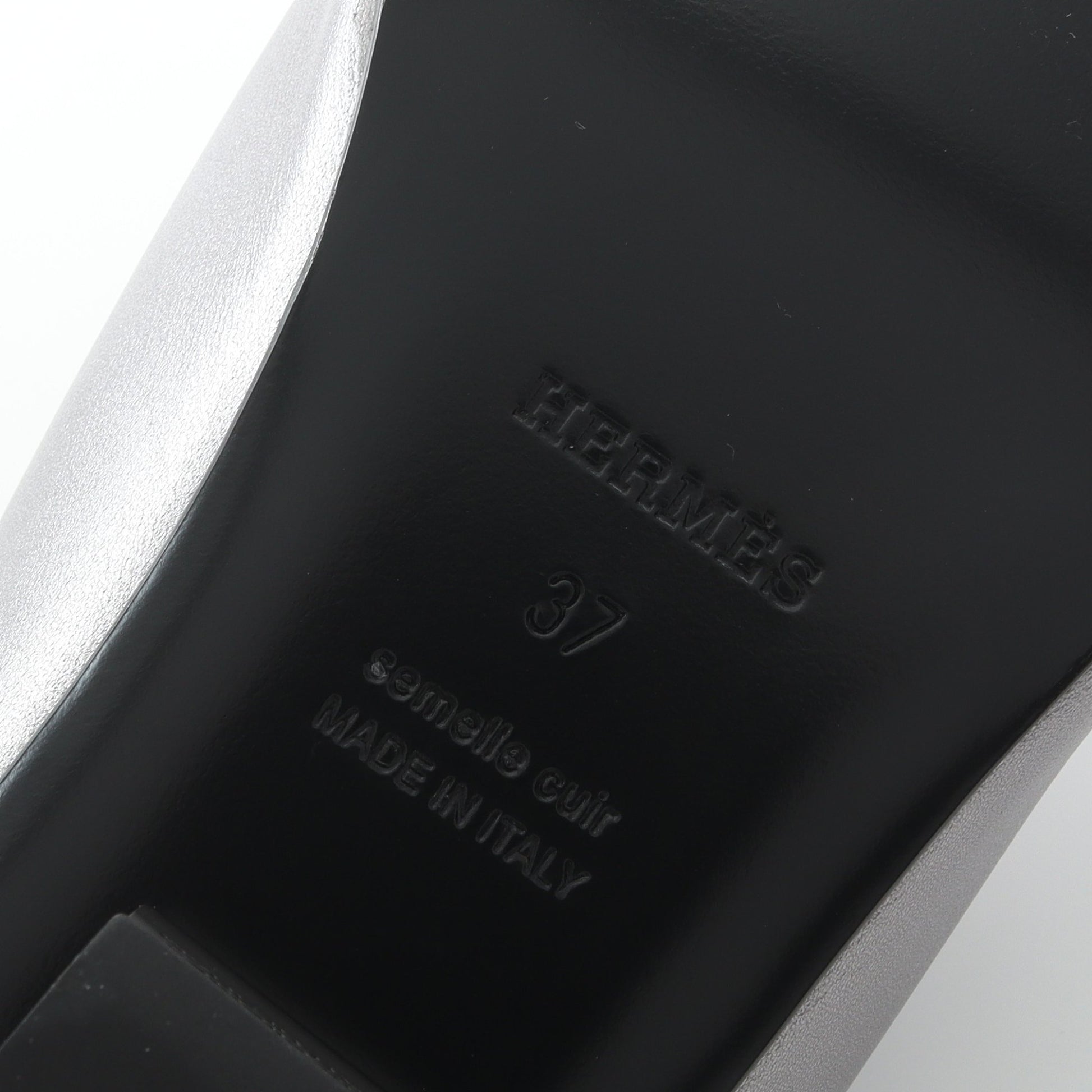 IDOLE アイドル ミュール サンダル レザー シルバー エルメス シューズ HERMES