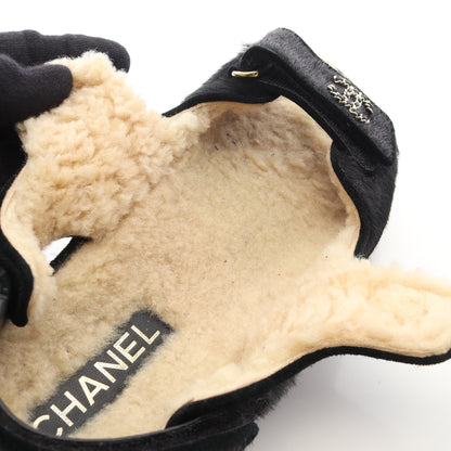 19 ディズヌフ サンダル ハラコ ブラック シャネル シューズ CHANEL