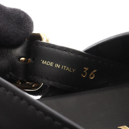 クリスクロス サンダル レザー ブラック プラダ シューズ PRADA
