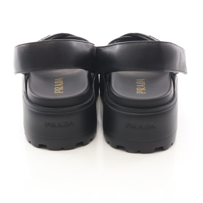 CALZATURE DONNA サンダル レザー ブラック プラダ シューズ PRADA