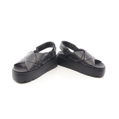CALZATURE DONNA サンダル レザー ブラック プラダ シューズ PRADA