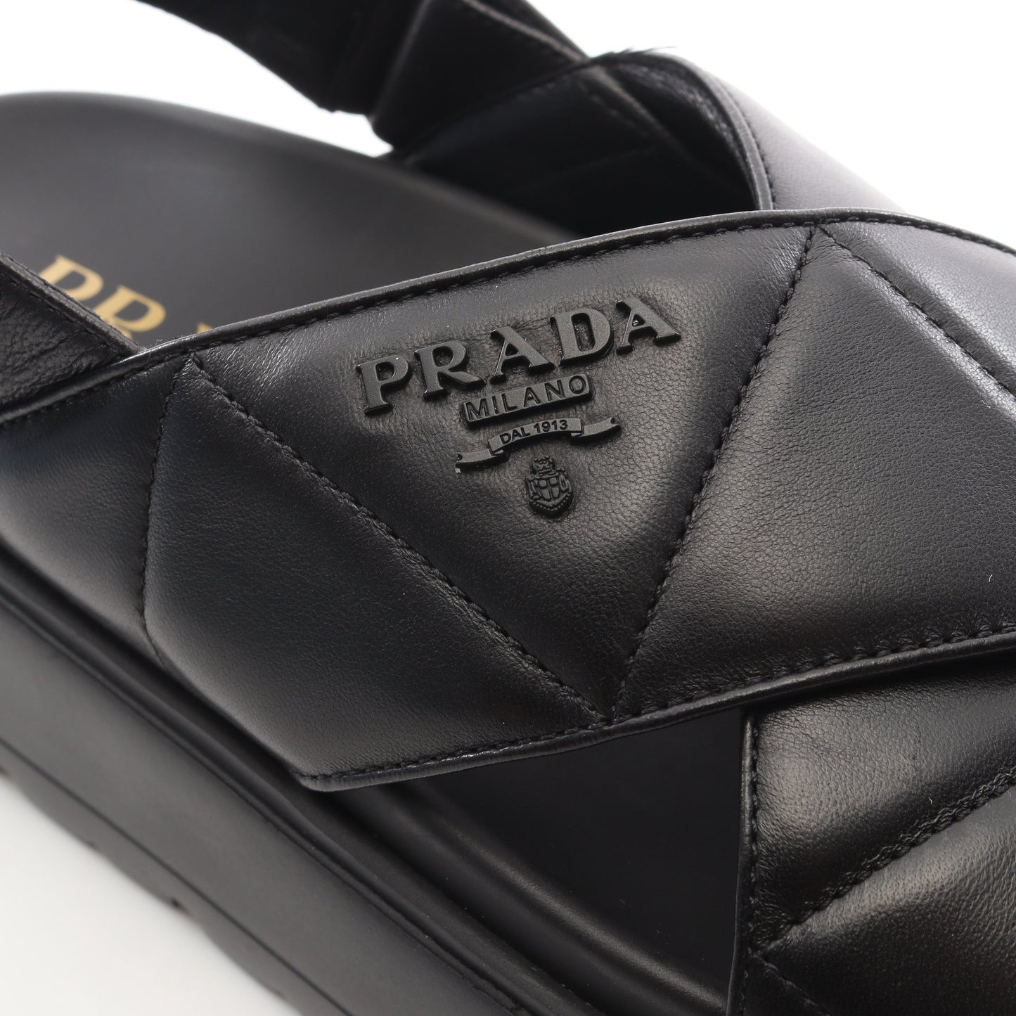 CALZATURE DONNA サンダル レザー ブラック プラダ シューズ PRADA