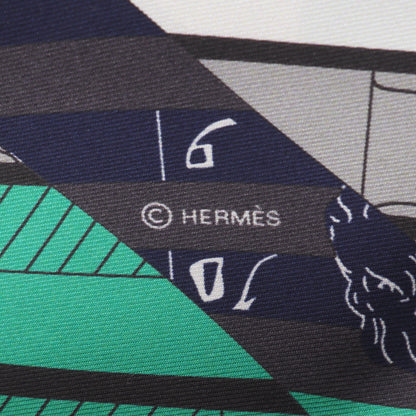 マキシツイリー ASTROGIE NOUVELLE スカーフ シルク ネイビー グリーン グレー エルメス 財布・小物 HERMES