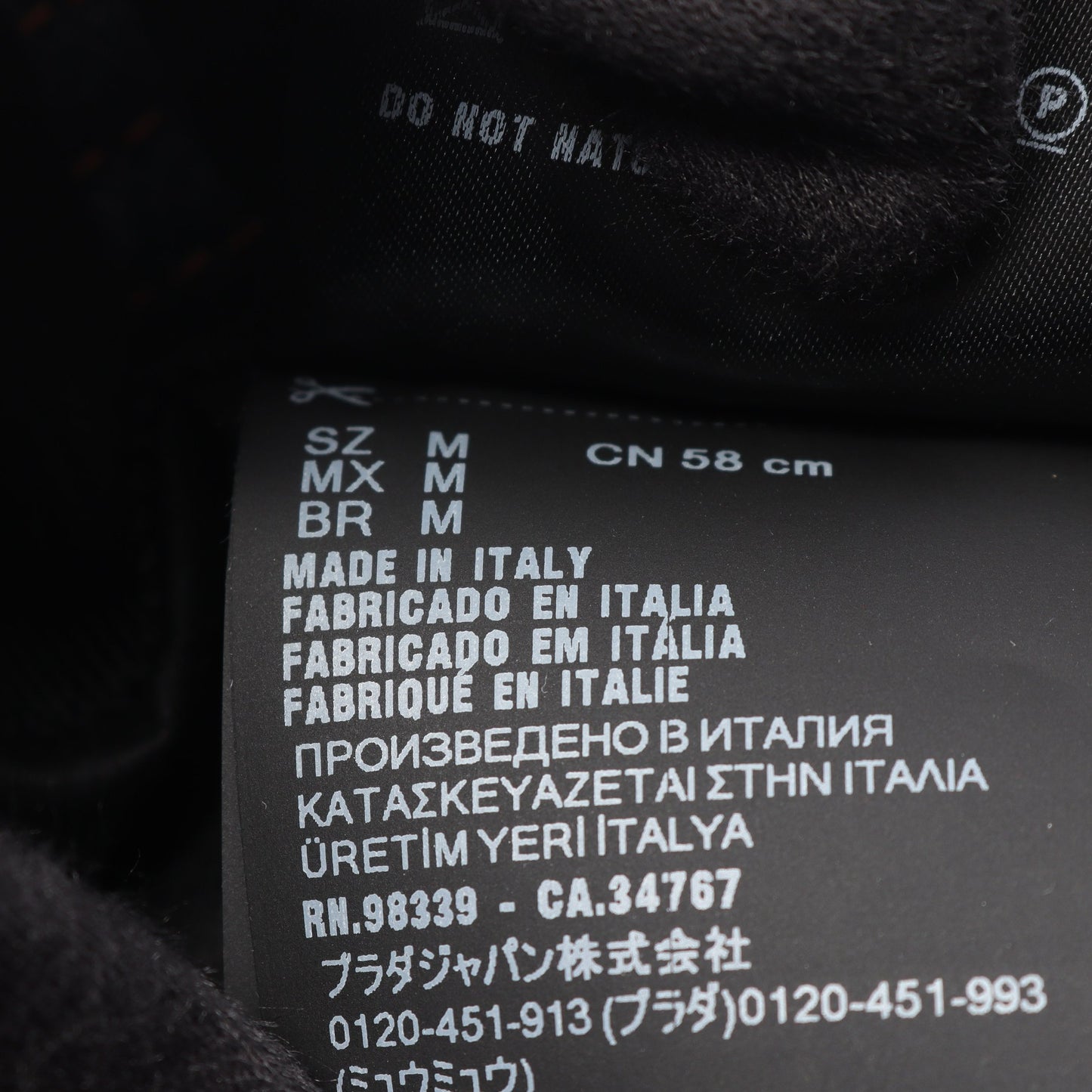 三角プレート デニム バケット ハット コットン ネイビー プラダ 財布・小物 PRADA