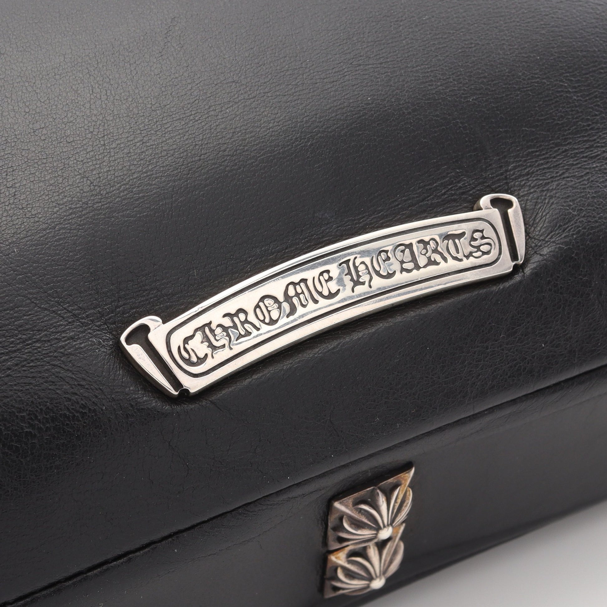ピラミッドスタッズ クラッチバッグ レザー ブラック クロムハーツ バッグ Chrome Hearts
