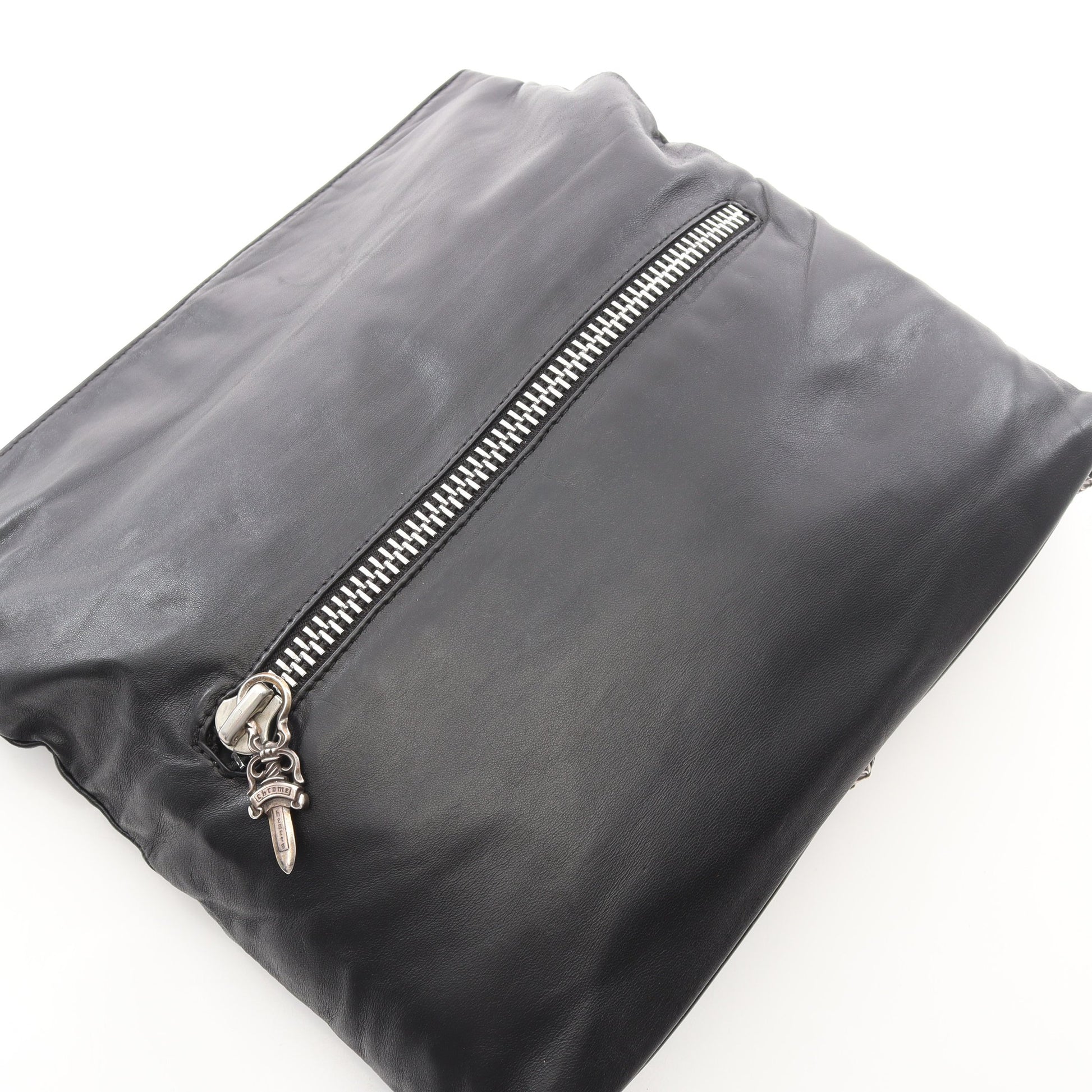 ピラミッドスタッズ クラッチバッグ レザー ブラック クロムハーツ バッグ Chrome Hearts