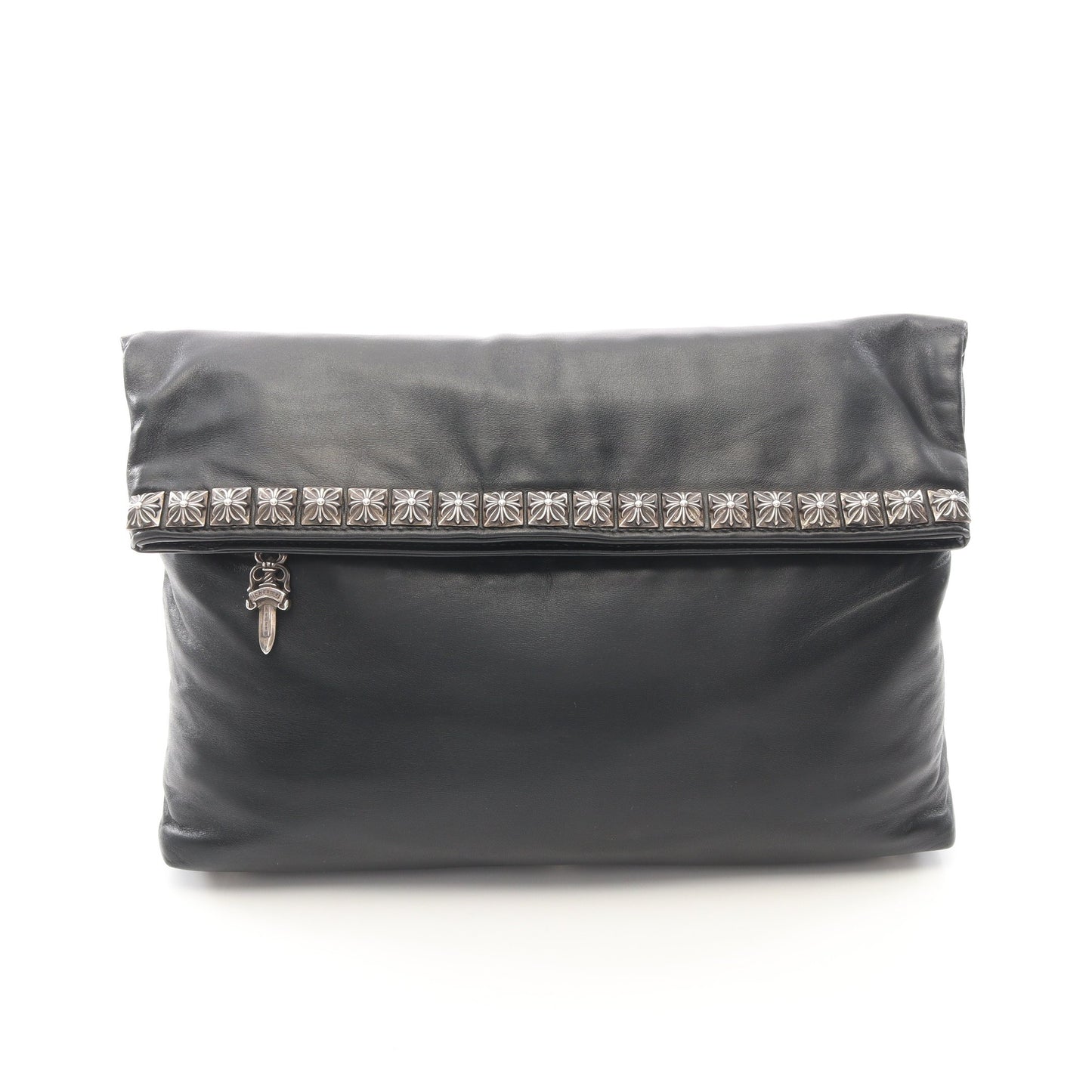 ピラミッドスタッズ クラッチバッグ レザー ブラック クロムハーツ バッグ Chrome Hearts