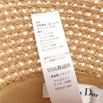 D-BOBBY ワイドブリム ハット ペーパー ベージュ ネイビー クリスチャンディオール 財布・小物 Christian Dior