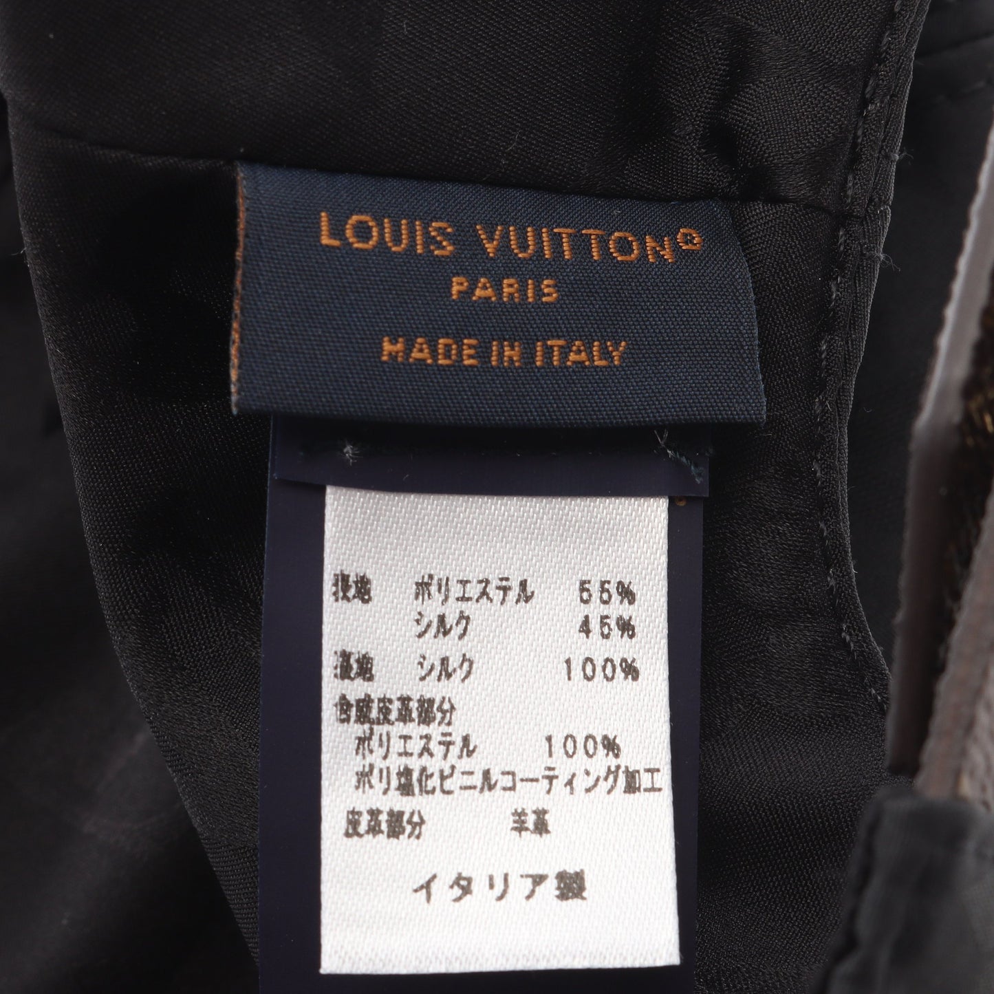 LVゲットレディー モノグラム キャップ シルク PVC ブラック ブラウン ルイヴィトン 財布・小物 LOUIS VUITTON