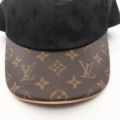 LVゲットレディー モノグラム キャップ シルク PVC ブラック ブラウン ルイヴィトン 財布・小物 LOUIS VUITTON