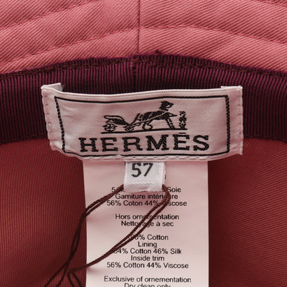 ハーバー Hエレクトリック ローズソルベ バケット ハット コットン ピンク エルメス 財布・小物 HERMES