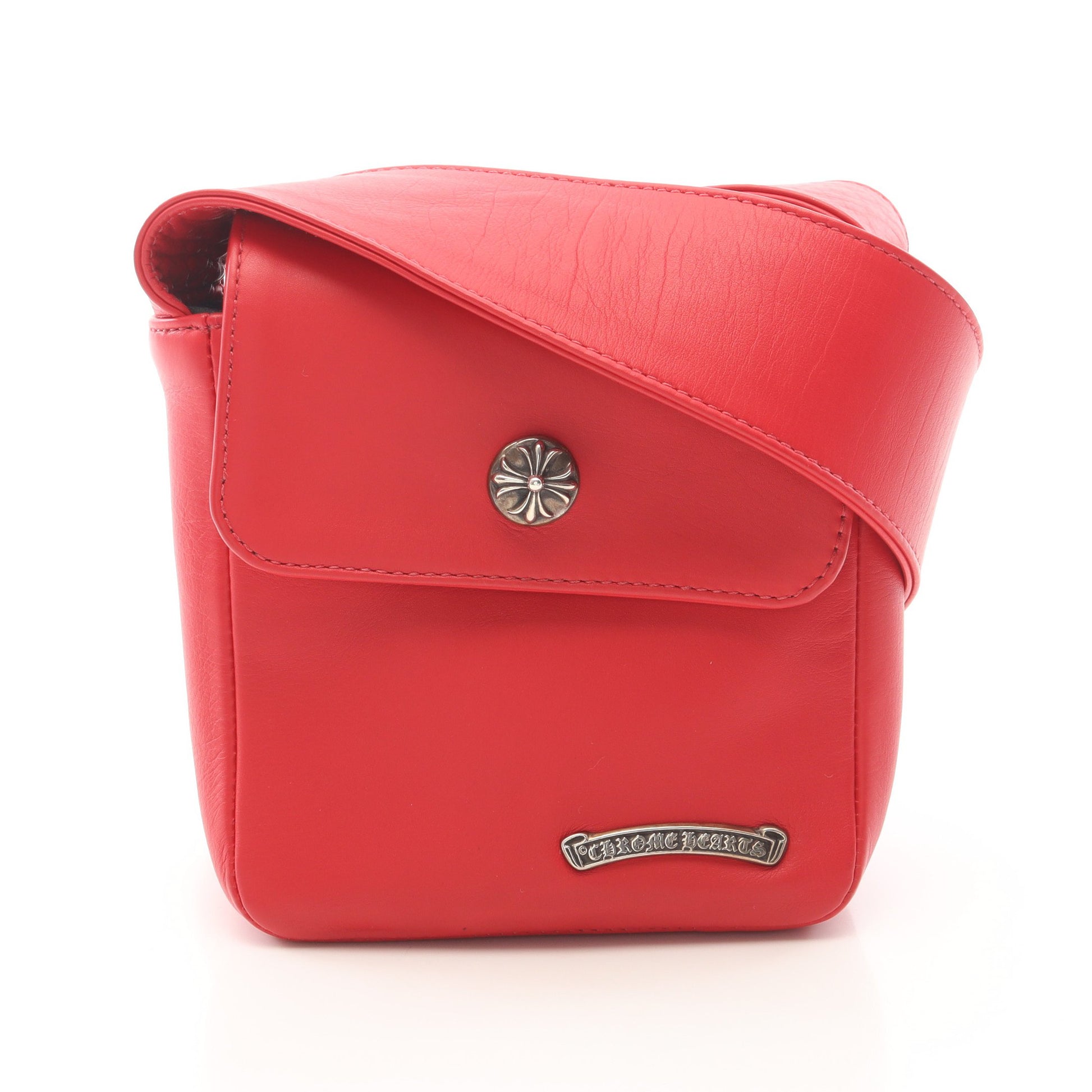 ホットポット クロスボール ショルダーバッグ レザー レッド クロムハーツ バッグ Chrome Hearts