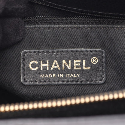 マトラッセ チェーンショルダーバッグ チェーントートバッグ キャビアスキン ブラック ゴールド金具 シャネル バッグ CHANEL