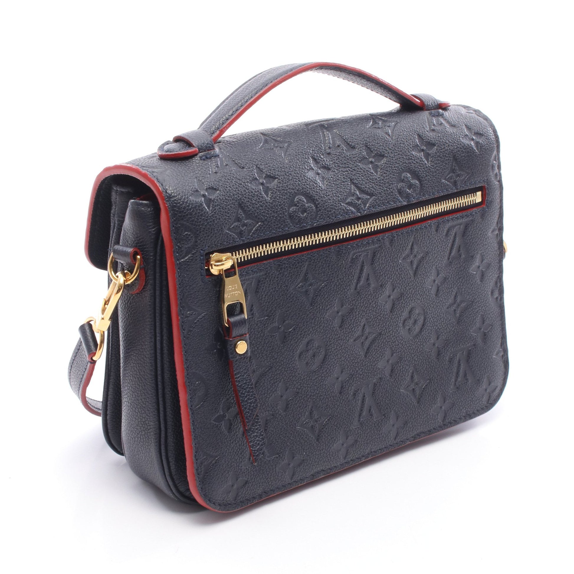 ポシェット メティス モノグラムアンプラント マリーヌルージュ 2WAY ハンドバッグ レザー ネイビー ルイヴィトン バッグ LOUIS VUITTON