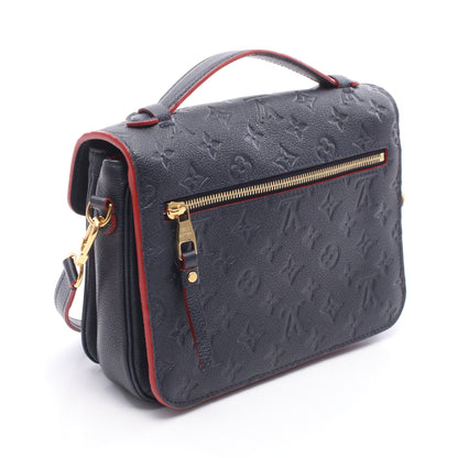 ポシェット メティス モノグラムアンプラント マリーヌルージュ 2WAY ハンドバッグ レザー ネイビー ルイヴィトン バッグ LOUIS VUITTON
