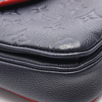 ポシェット メティス モノグラムアンプラント マリーヌルージュ 2WAY ハンドバッグ レザー ネイビー ルイヴィトン バッグ LOUIS VUITTON