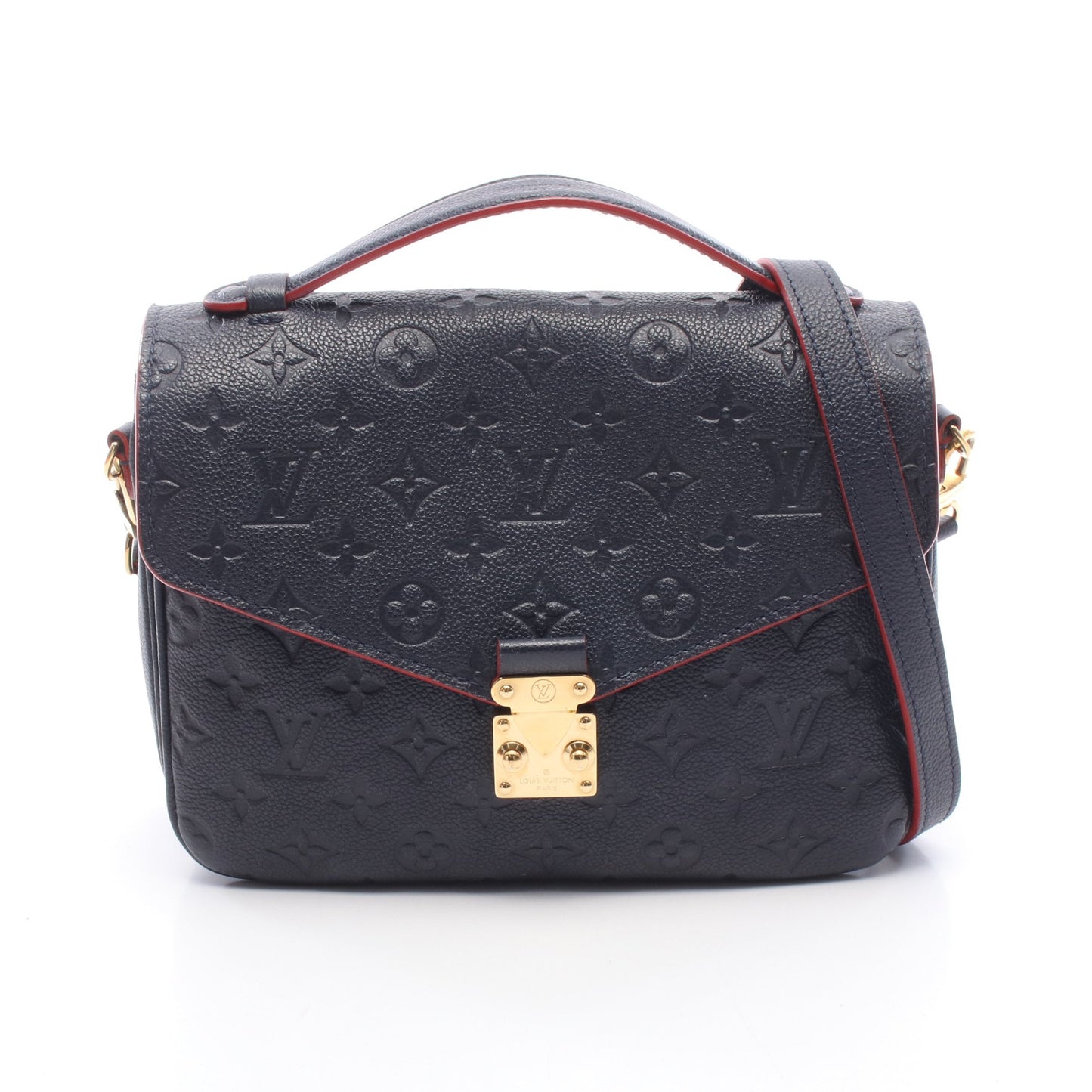 ポシェット メティス モノグラムアンプラント マリーヌルージュ 2WAY ハンドバッグ レザー ネイビー ルイヴィトン バッグ LOUIS VUITTON