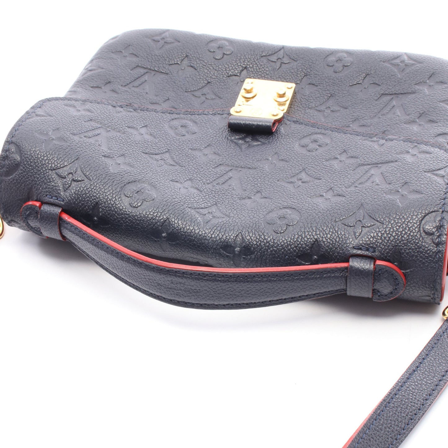 ポシェット メティス モノグラムアンプラント マリーヌルージュ 2WAY ハンドバッグ レザー ネイビー ルイヴィトン バッグ LOUIS VUITTON