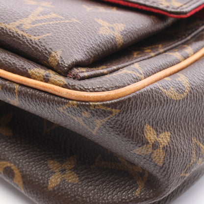 ヴィバシテPM モノグラム ショルダーバッグ PVC レザー ブラウン ルイヴィトン バッグ LOUIS VUITTON