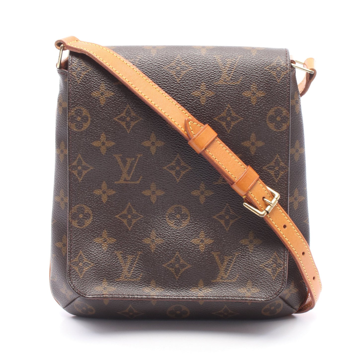 ミュゼットサルサ ショートストラップ モノグラム ショルダーバッグ PVC レザー ブラウン ルイヴィトン バッグ LOUIS VUITTON