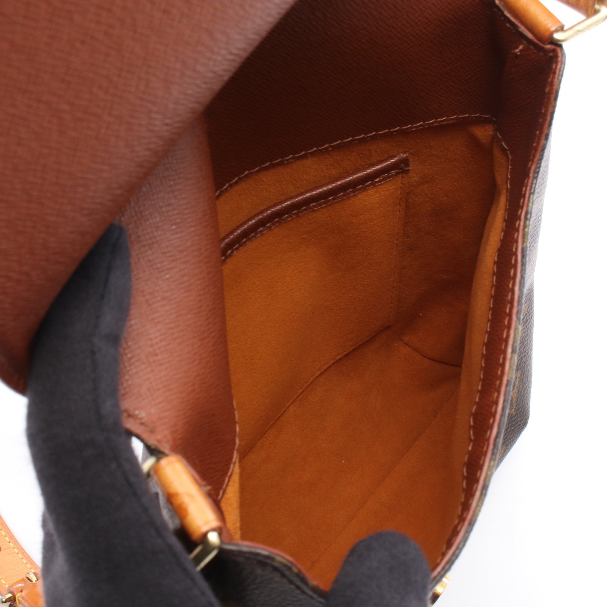 ミュゼットサルサ ショートストラップ モノグラム ショルダーバッグ PVC レザー ブラウン ルイヴィトン バッグ LOUIS VUITTON