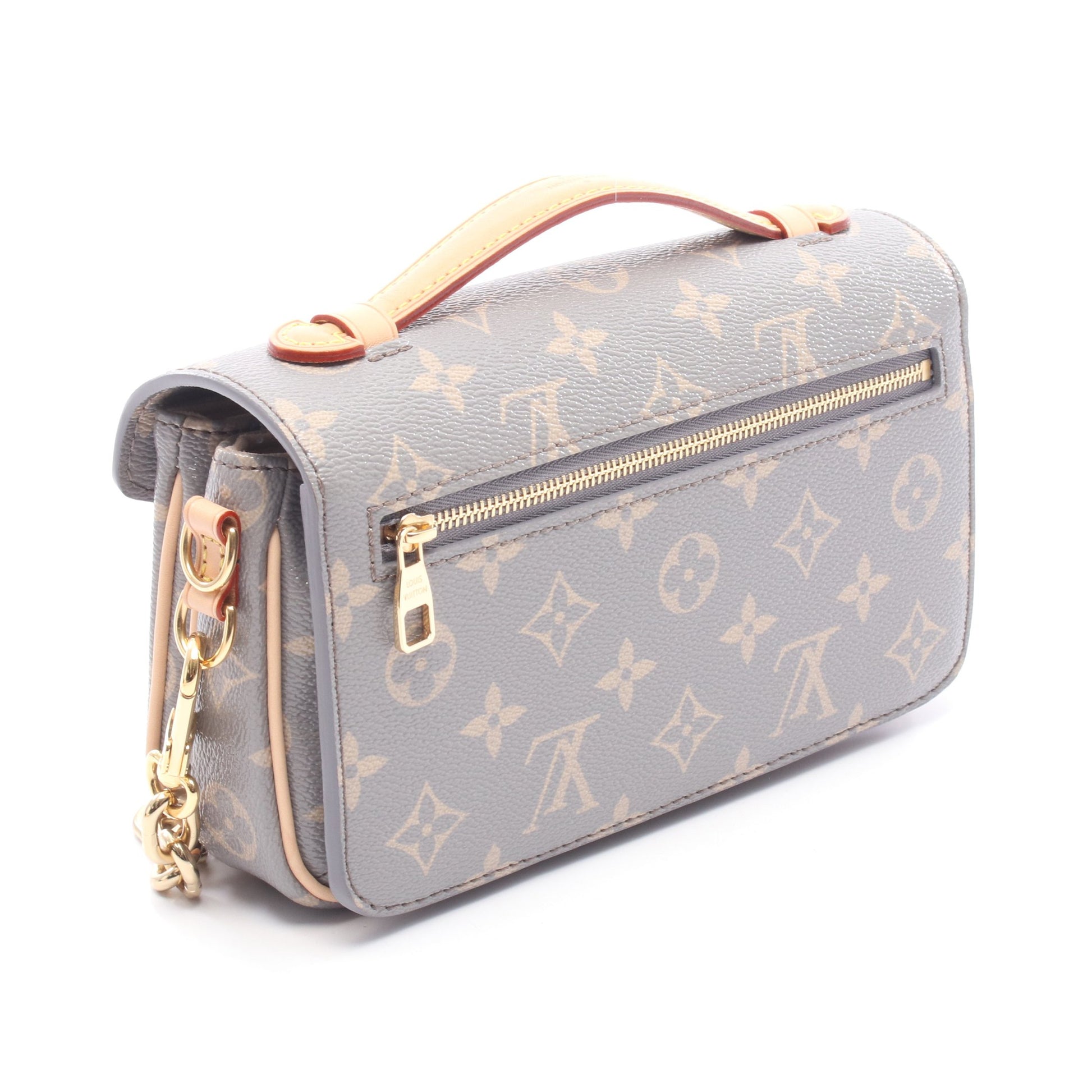 ポシェットメティス EW モノグラム トリアノングレー 2WAY ハンドバッグ レザー グレー ベージュ ルイヴィトン バッグ LOUIS VUITTON
