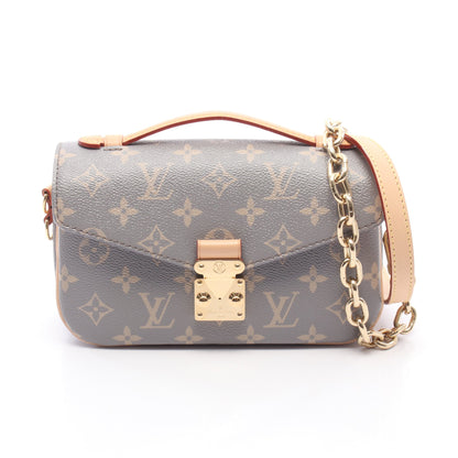 ポシェットメティス EW モノグラム トリアノングレー 2WAY ハンドバッグ レザー グレー ベージュ ルイヴィトン バッグ LOUIS VUITTON