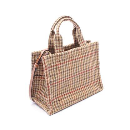 SMALL CABAS スモール カバ タイス トリオンフ 2WAY ハンドバッグ トートバッグ ツイード レザー ベージュ ブラウン マルチカラー セリーヌ バッグ CELINE