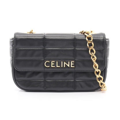 モノクローム チェーンショルダーバッグ レザー ブラック セリーヌ バッグ CELINE