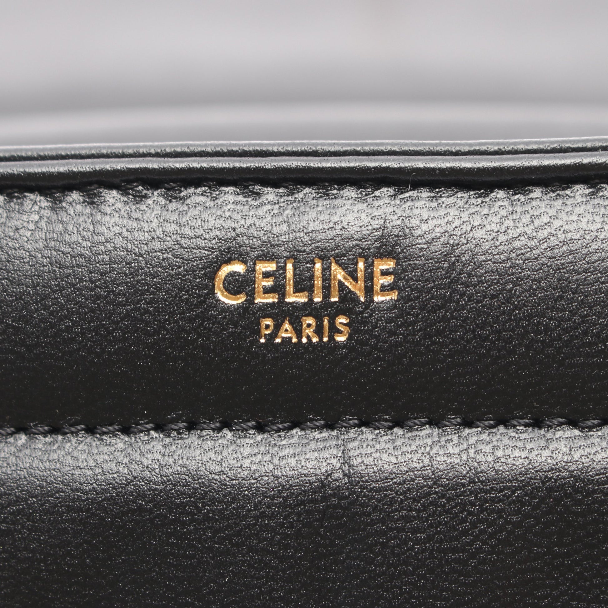 モノクローム チェーンショルダーバッグ レザー ブラック セリーヌ バッグ CELINE