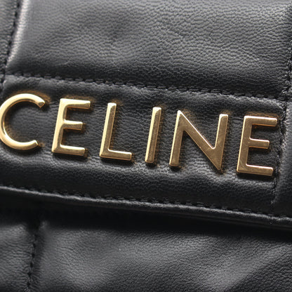 モノクローム チェーンショルダーバッグ レザー ブラック セリーヌ バッグ CELINE