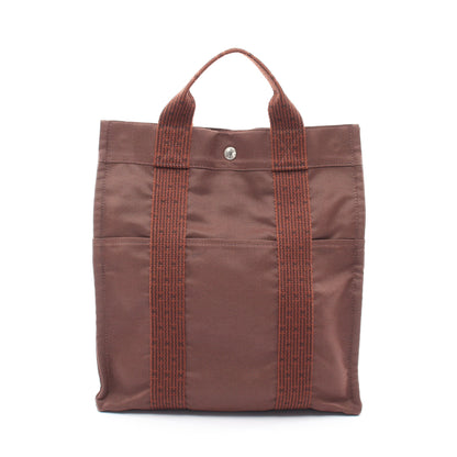 エールライン アドMM バックパック リュックサック ナイロンキャンバス ブラウン シルバー金具 エルメス バッグ HERMES