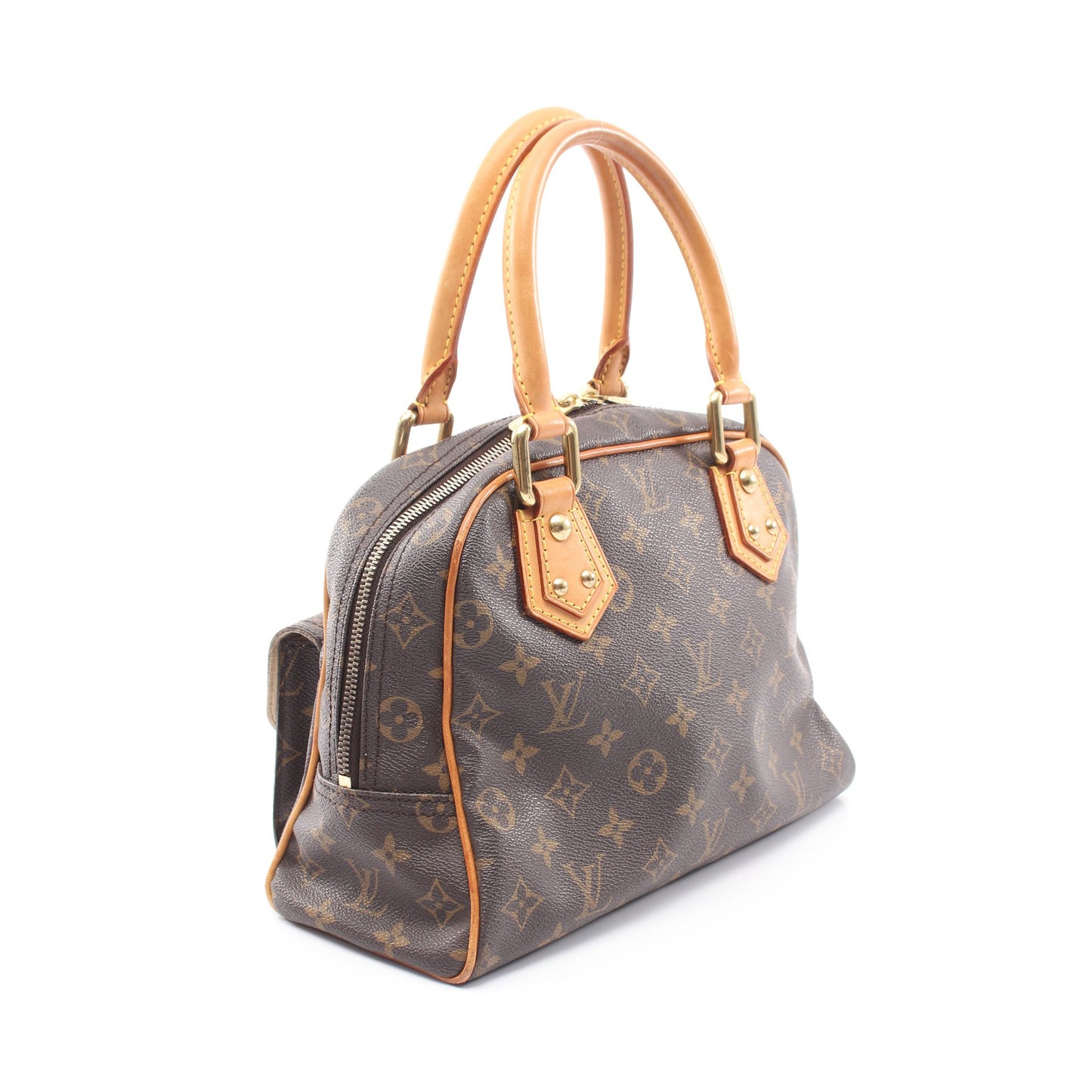 マンハッタンPM モノグラム ハンドバッグ PVC レザー ブラウン ルイヴィトン バッグ LOUIS VUITTON