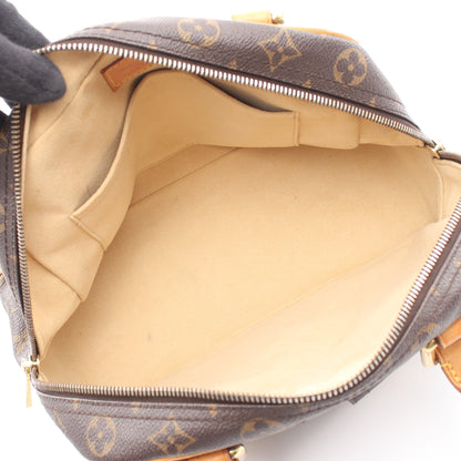 マンハッタンPM モノグラム ハンドバッグ PVC レザー ブラウン ルイヴィトン バッグ LOUIS VUITTON