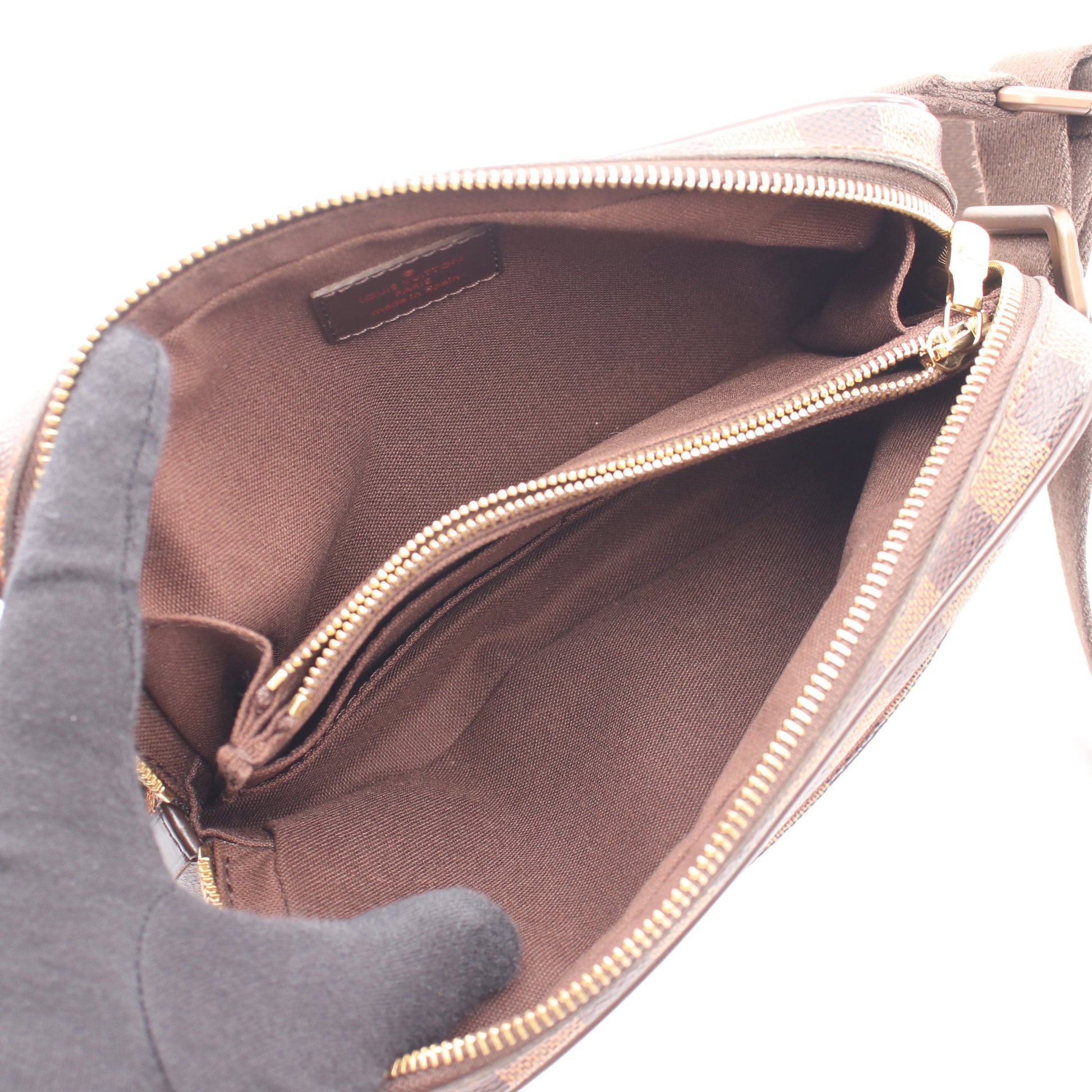 バムバッグ ブルックリン ダミエエベヌ ボディバッグ PVC レザー ブラウン ルイヴィトン バッグ LOUIS VUITTON