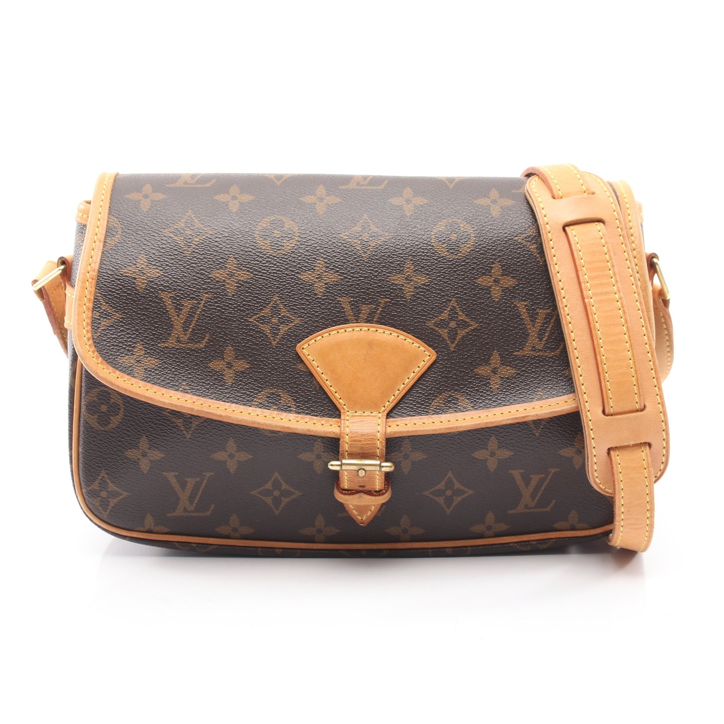ソローニュ モノグラム ショルダーバッグ PVC レザー ブラウン ルイヴィトン バッグ LOUIS VUITTON
