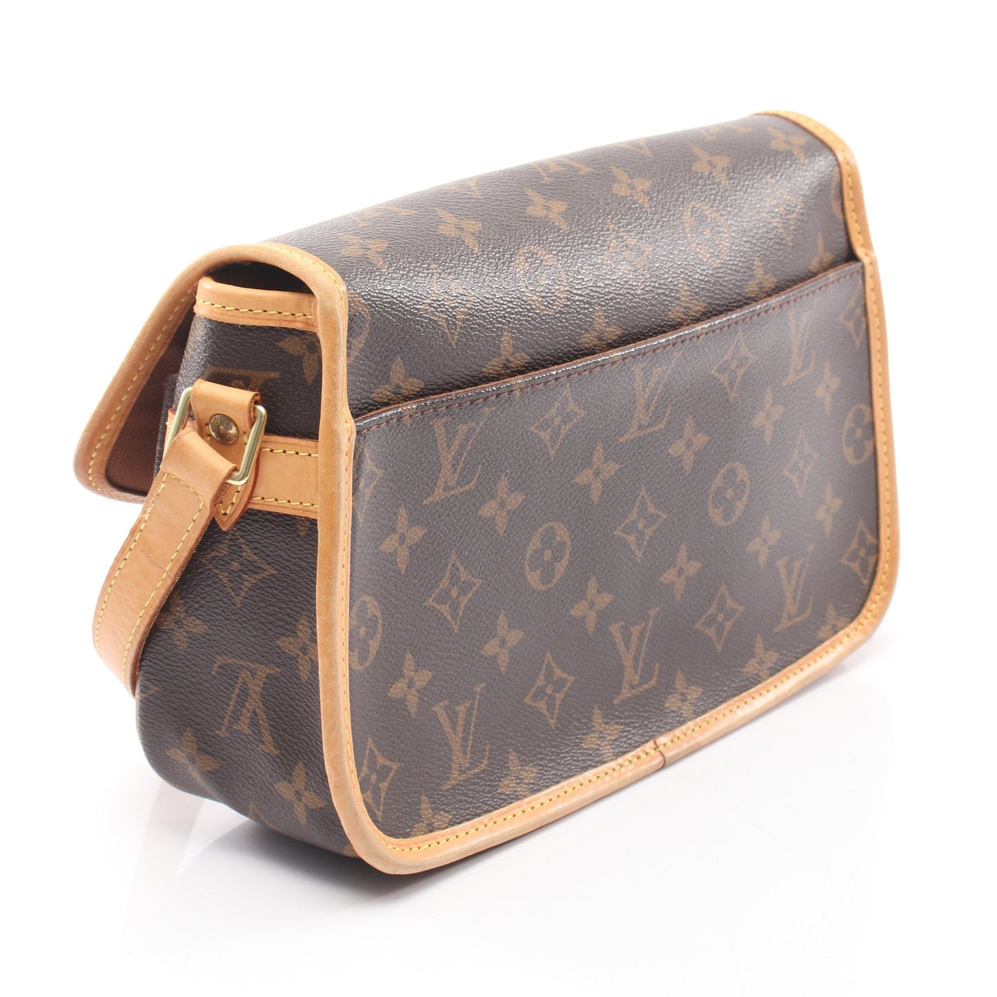 ソローニュ モノグラム ショルダーバッグ PVC レザー ブラウン ルイヴィトン バッグ LOUIS VUITTON