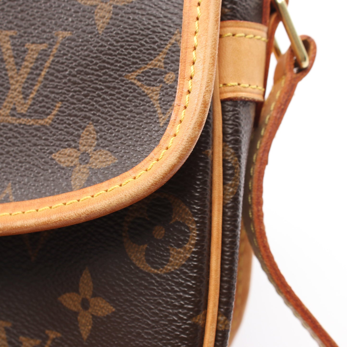 ソローニュ モノグラム ショルダーバッグ PVC レザー ブラウン ルイヴィトン バッグ LOUIS VUITTON