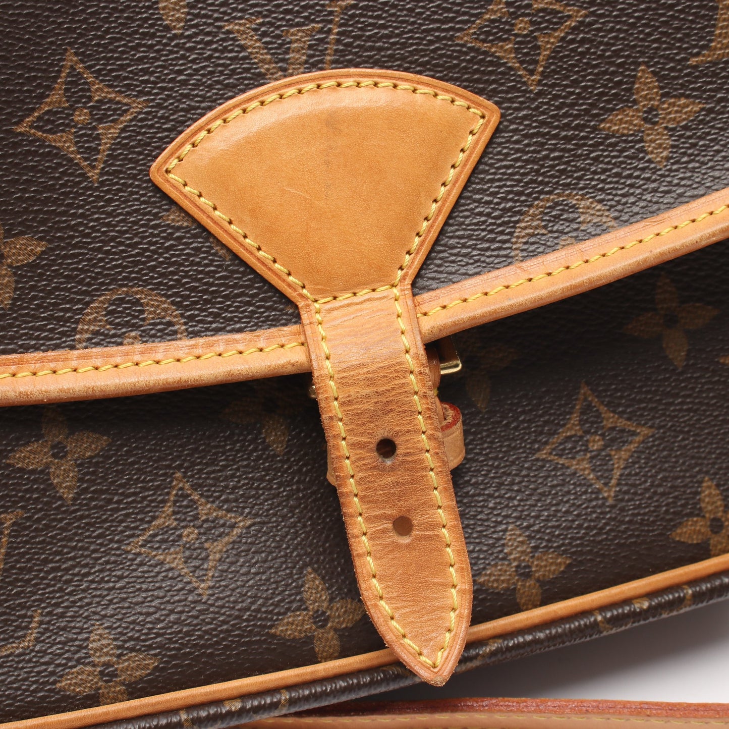 ソローニュ モノグラム ショルダーバッグ PVC レザー ブラウン ルイヴィトン バッグ LOUIS VUITTON