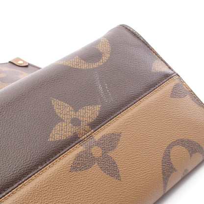 オンザゴーGM モノグラムジャイアント リバース ショルダーバッグ トートバッグ PVC ブラウン ベージュ ルイヴィトン バッグ LOUIS VUITTON