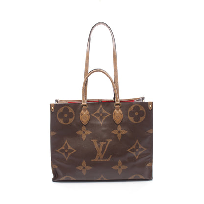 オンザゴーGM モノグラムジャイアント リバース ショルダーバッグ トートバッグ PVC ブラウン ベージュ ルイヴィトン バッグ LOUIS VUITTON
