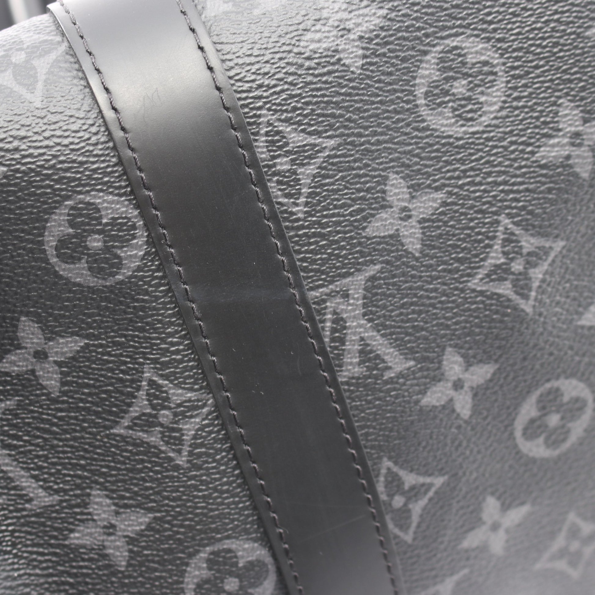 キーポル バンドリエール45 モノグラムエクリプス 2WAY ボストンバッグ PVC レザー ブラック ルイヴィトン バッグ LOUIS VUITTON