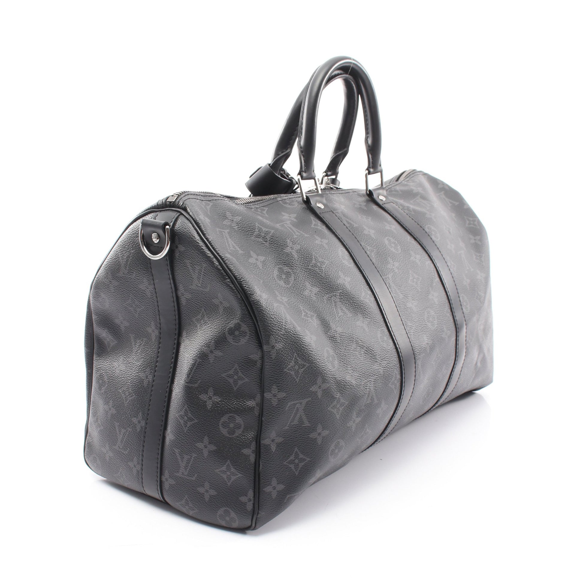 キーポル バンドリエール45 モノグラムエクリプス 2WAY ボストンバッグ PVC レザー ブラック ルイヴィトン バッグ LOUIS VUITTON