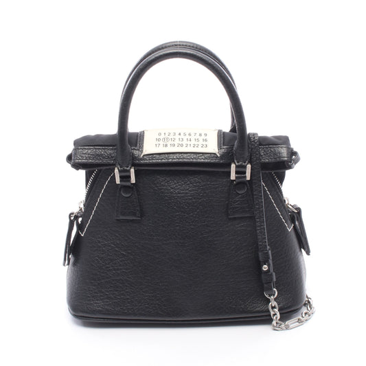 5AC ミニバッグ 2WAY ハンドバッグ レザー ブラック メゾンマルジェラ バッグ Maison Margiela