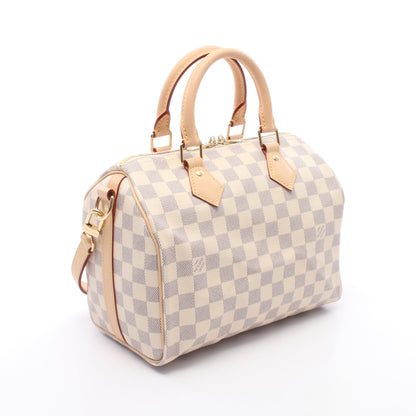 スピーディ バンドリエール25 ダミエアズール 2WAY ハンドバッグ PVC レザー ホワイト ルイヴィトン バッグ LOUIS VUITTON