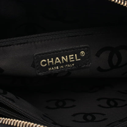 ワイルドステッチ ハンドバッグ ラムスキン ブラック ゴールド金具 シャネル バッグ CHANEL