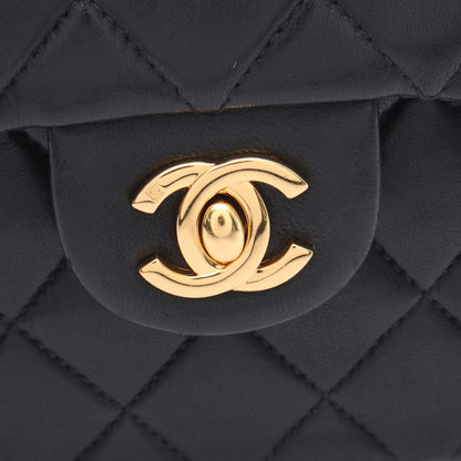 ミニマトラッセ チェーンショルダーバッグ ラムスキン ブラック ゴールド金具 シャネル バッグ CHANEL
