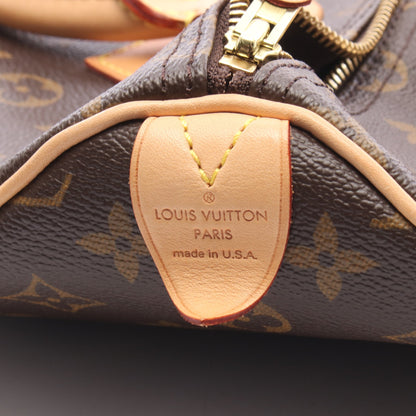スピーディ35 モノグラム ハンドバッグ PVC レザー ブラウン ルイヴィトン バッグ LOUIS VUITTON