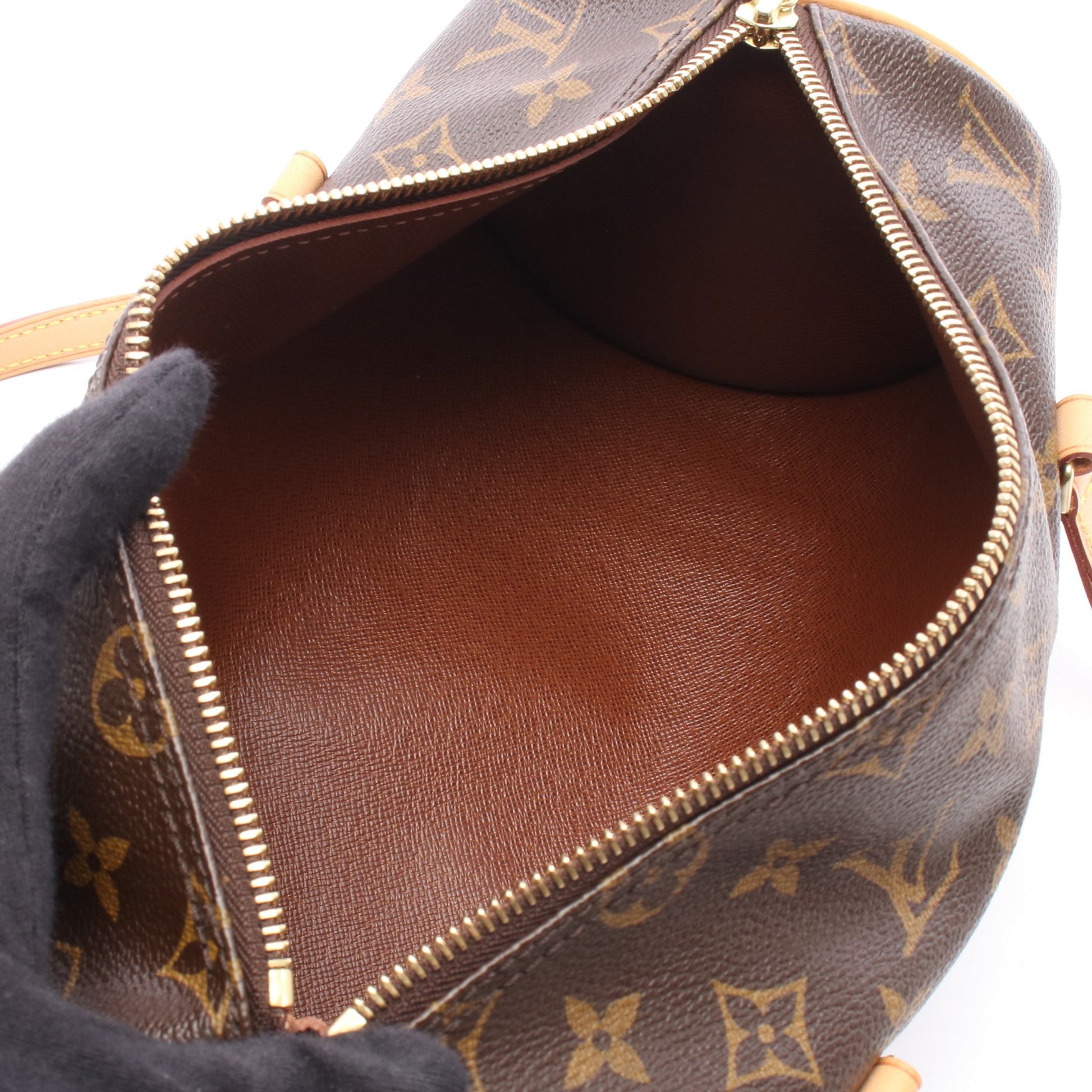 パピヨン26 モノグラム ハンドバッグ PVC レザー ブラウン ルイヴィトン バッグ LOUIS VUITTON