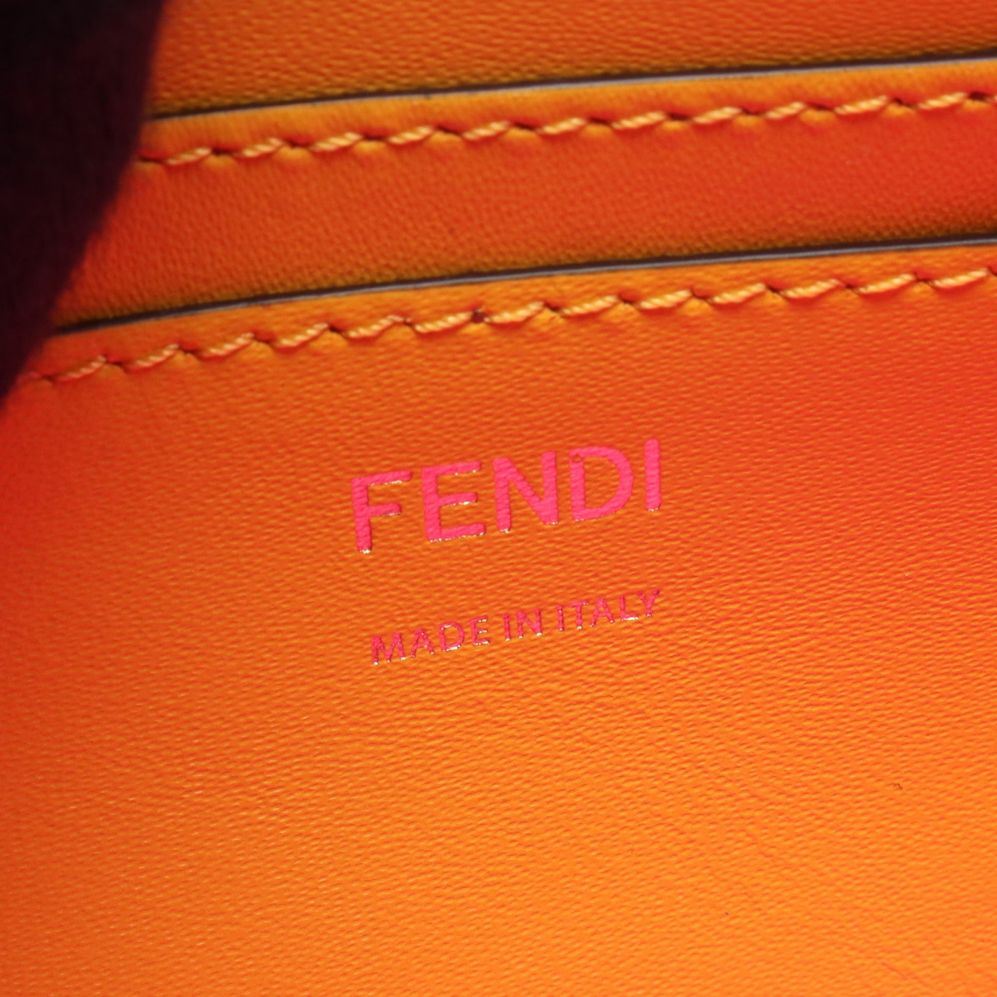 バゲット1997 スモール ワンショルダーバッグ コーティングキャンバス レザー イエロー ホワイト フェンディ バッグ FENDI